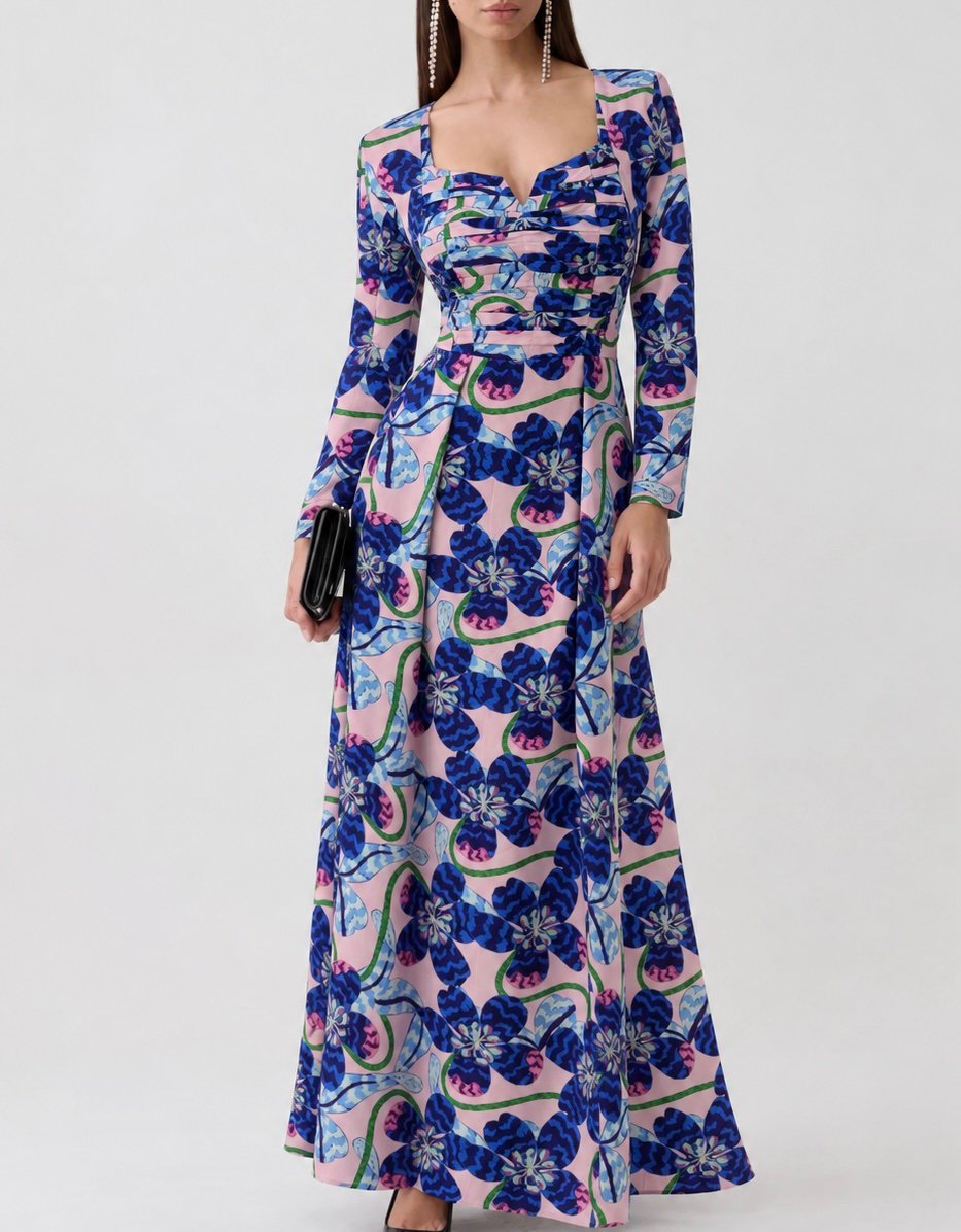 Belle - Tropical Flowers Blue