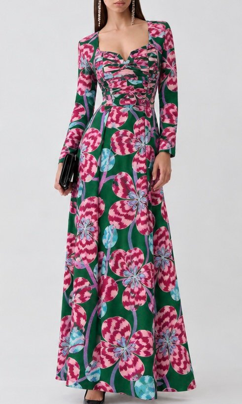 Belle - Tropical Flowers Green